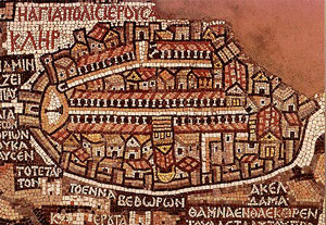Gerusalemme nella mappa di Madaba